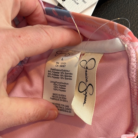 Jessica Simpson Pink and Blue Floral Bikini - Picture 4 of 6